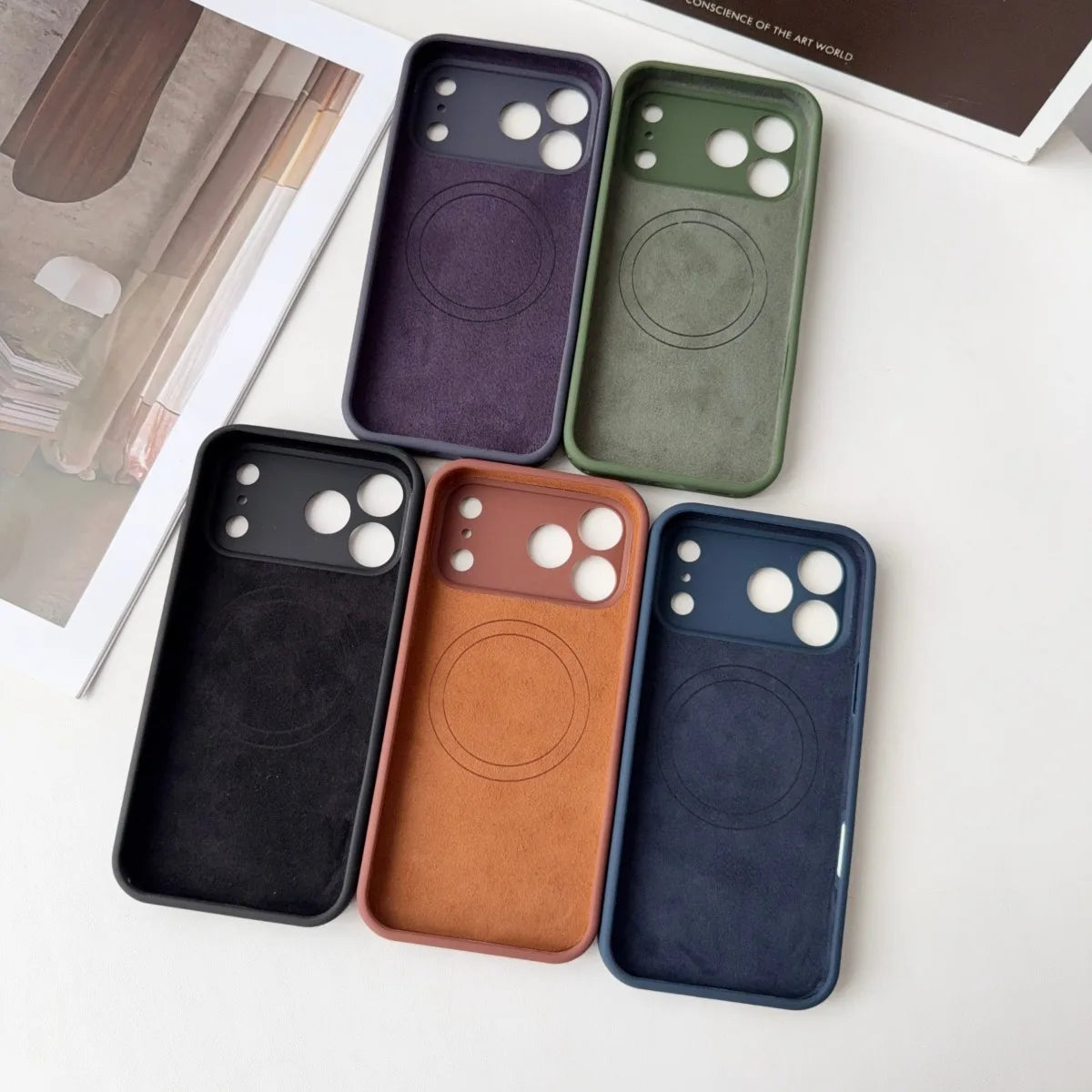High End Original 2IN1 Technology Woven + Liquid Silicone Case For IPhone 17 Pro Max For Magsafe Magnetic Drop Protection Cover