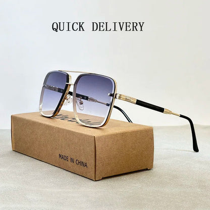 Square Sunglasses For Men 2024 Vintage Fashion Glasses Luxury Retro Sunglasses Women Trendy Vacation Shades Gafas De Sol Hombre