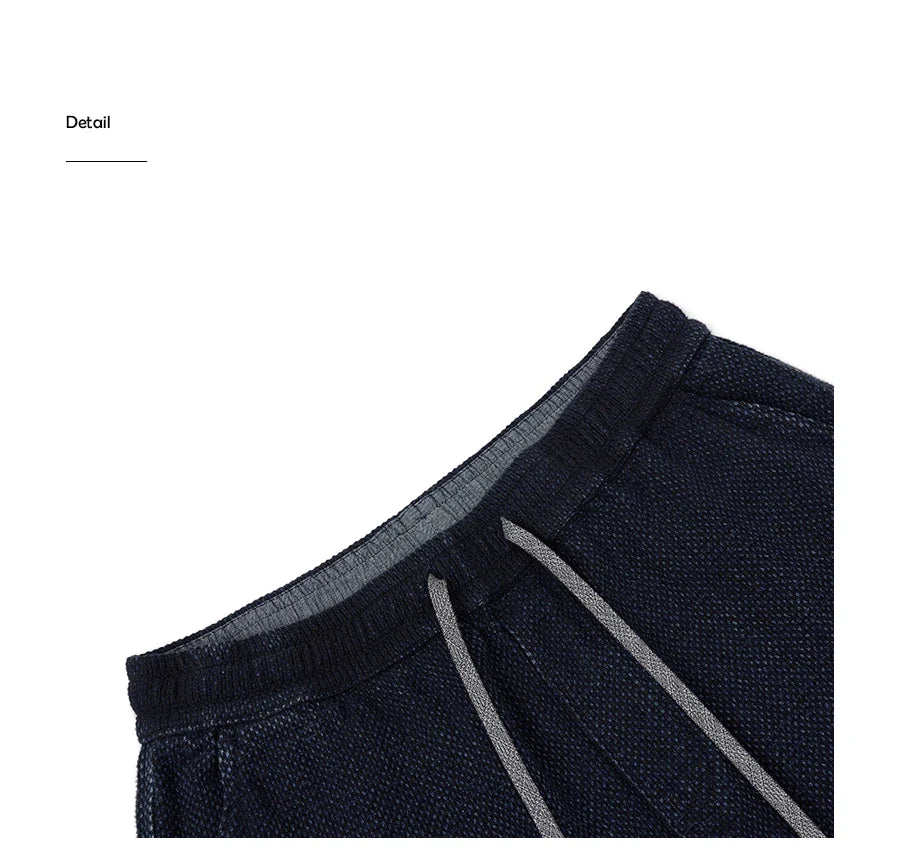 High Standard Series 2025 Summer New 13oz Indigo Sashiko Cloth Fabric Denim Shorts Loose 100% Cotton Vintage Shorts