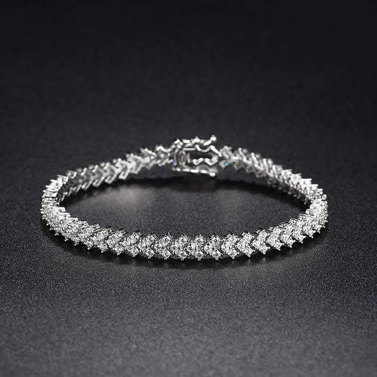 15-20CM Bracelets Tennis 100% Vraie Moissanite pour Femmes Hommes Hip Hop Argent Sterling 925 Chaîne Bijoux Diamants Simulés