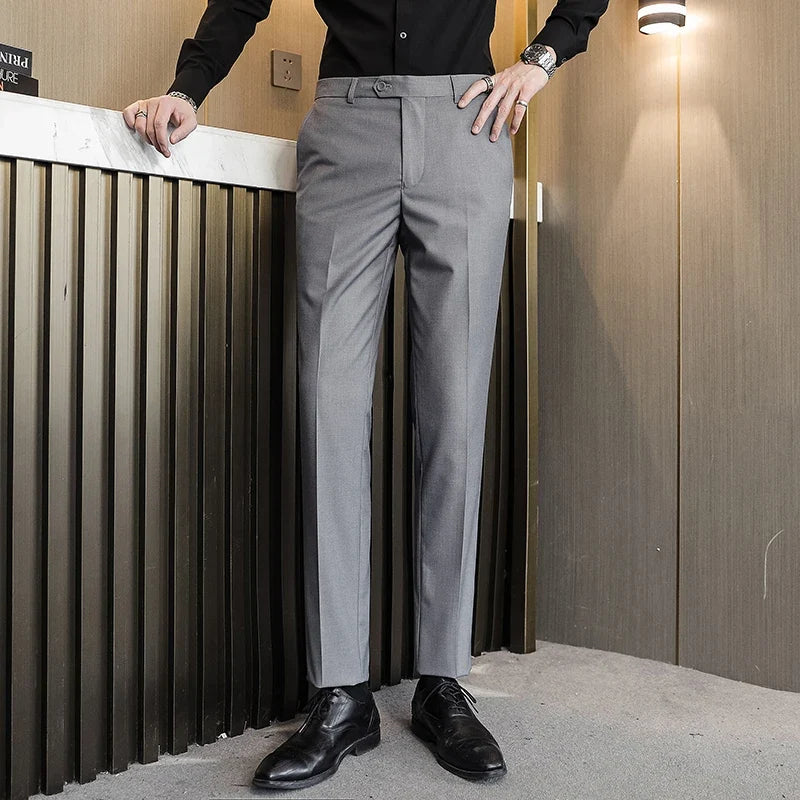 Bright Red Men's Suit Pants, Asian Size Business/office Formal Trousers, Available in Blue, Black, Purple, Gray, Khaki, Green.