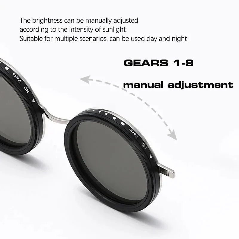 High Quality Magnetic Clip ND9 Rotating Adjustable Dimming Polarized Sunglasses Prescription Available Fishing Shades UV400
