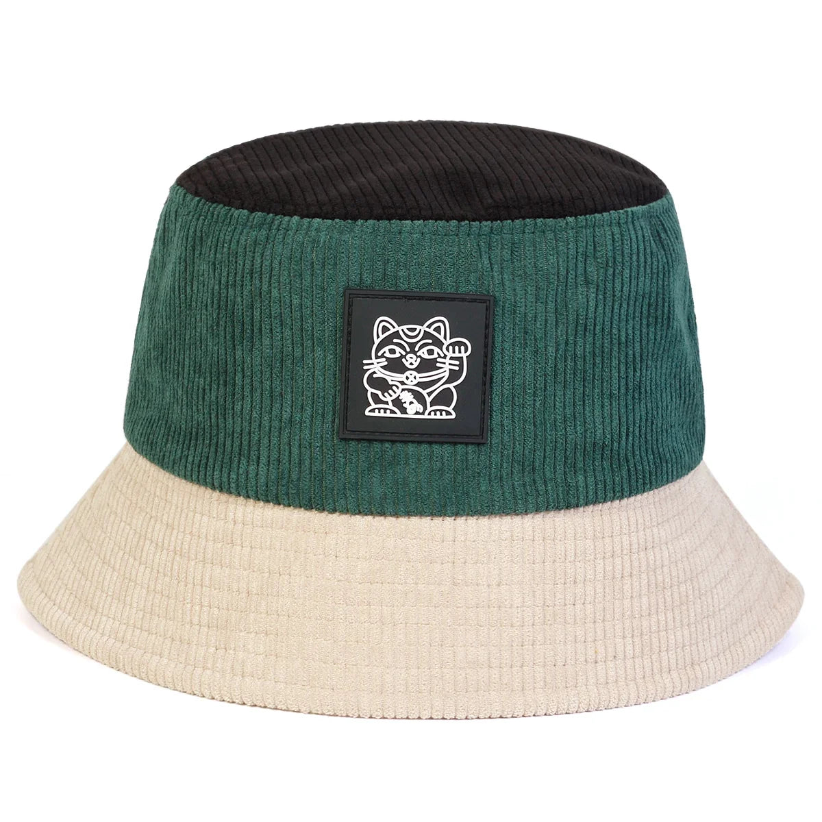 Unisex Cat Embroidery Personality Bucket Hats Fishermen Caps Outdoor Casual Cap Sunscreen Hat