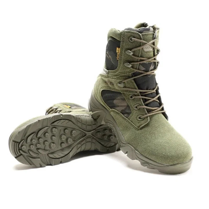 Tactical Mens Boots Special Force Leather Waterproof Desert Combat Ankle Boot Work Shoes Plus Size 39-47