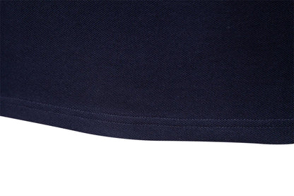 Men's Henley Neck Polo Shirt Cotton Solid Color Long Sleeve Autumn Winter Premium Luxury Mens Top