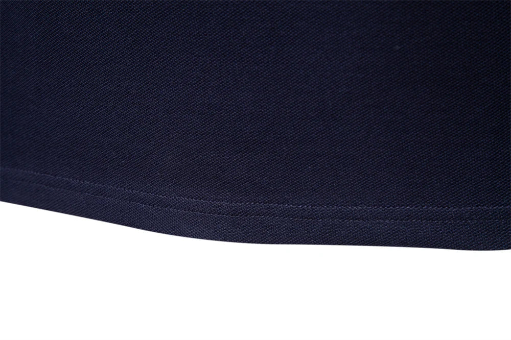 2025 New Men's Mock Neck Polo Shirts for Men Cotton Solid Color Long Sleeve Polo Desinger Social Luxury Touch Male