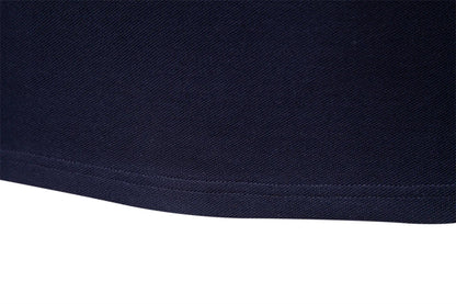 2025 New Men's Mock Neck Polo Shirts for Men Cotton Solid Color Long Sleeve Polo Desinger Social Luxury Touch Male