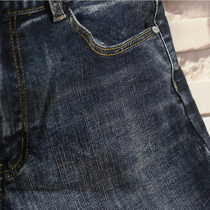 2025 Mens Summer Stretch Denim Shorts Casual Slim Fit Five Inch Beach Pants Lightweight Korean Fashion Hip Hop Cool Jeans