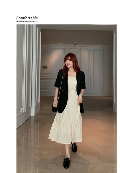 Office Lady Blazers Women Solid Lazy Style Summer Work Wear Casual Mujer Formal Vintage Outwear Clothing Elegant Ulzzang Daily