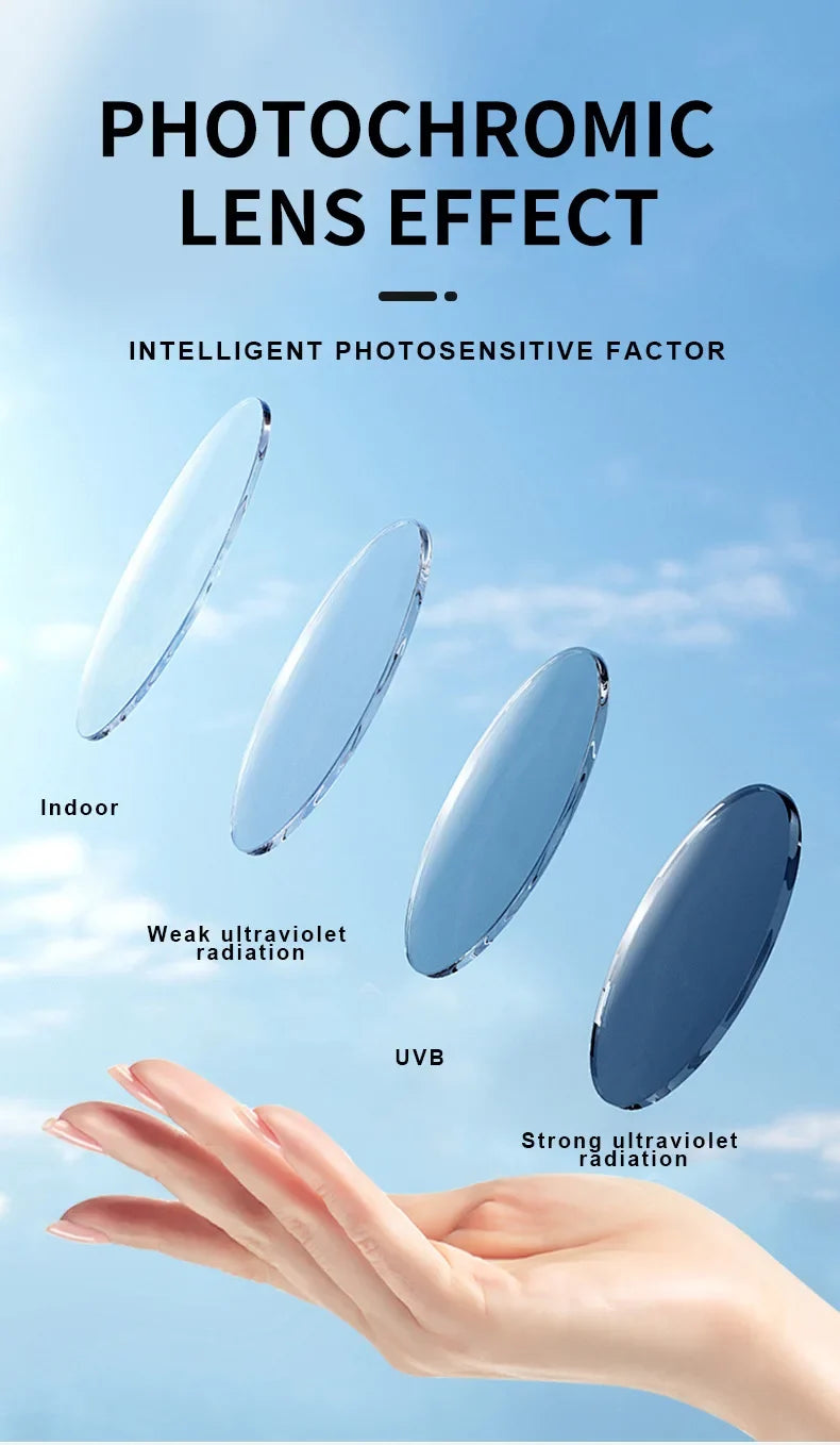 2026 New European and American Fashion Square Frame Photochromic Sunglasses for Men, Retro and Unique Outdoor Driving Sunglasses