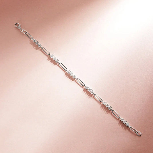 Bracelets 100 % véritable Moissanite plaqué or 18 carats 3 mm pour femmes et hommes, chaîne classique en diamant de laboratoire en argent sterling 925, vente en gros