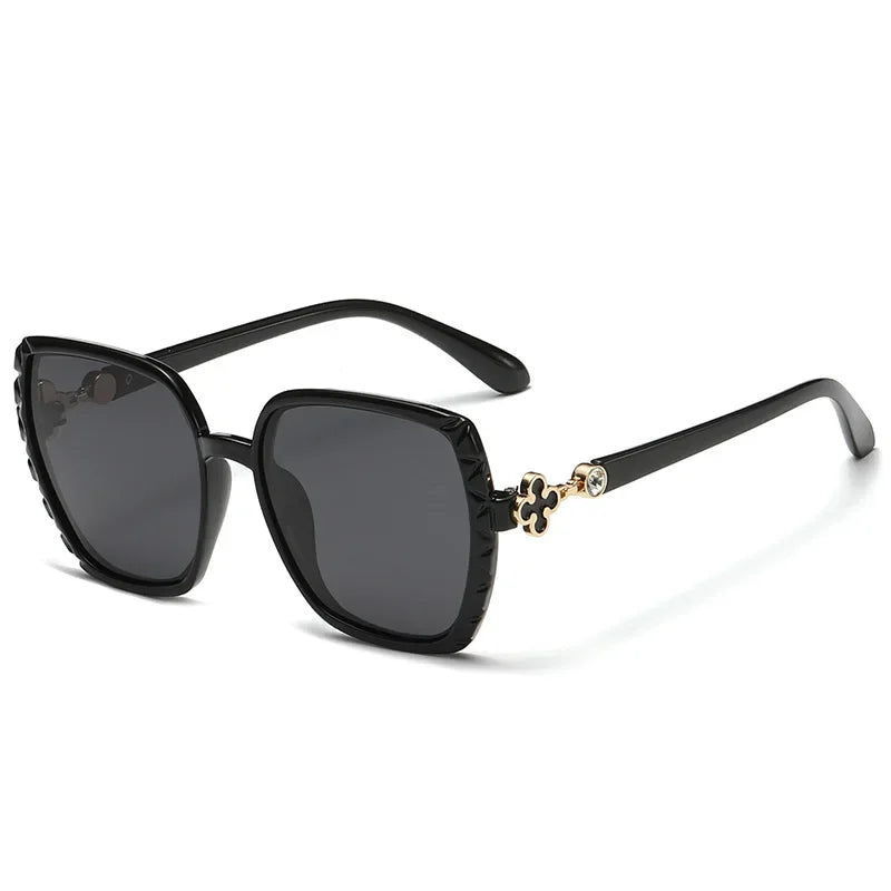 Luxury Square Designer Fashion Big Polarized Sunglasses For Women Glasses Brand 2024 Woman Women's Retro Shades UV400 Eyewear