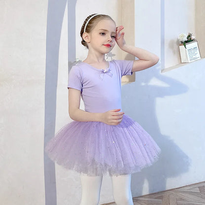 Children's Dance Costume Girl Dress Tutu Outfit Vestido Girls Clothes Ballet Leotard Robe Fille Summer Ballet Skirt Baby Dresses