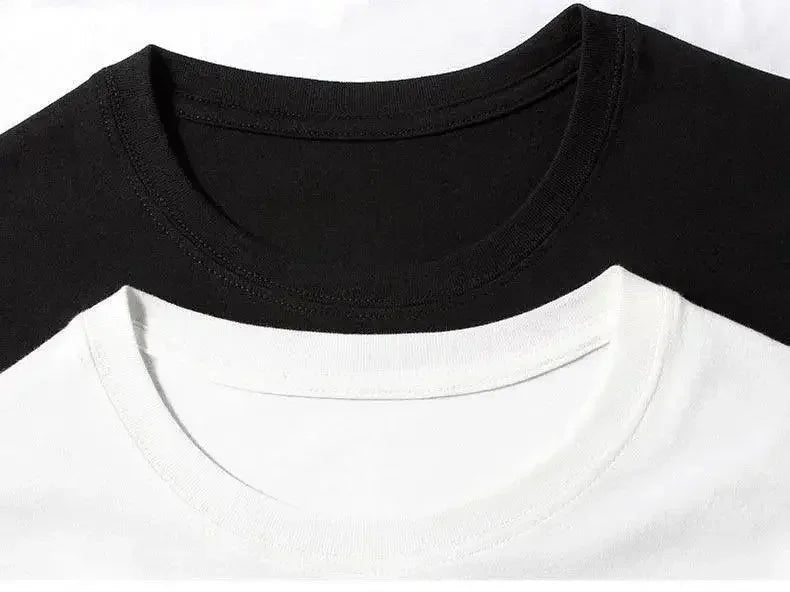 Men T-shirt Printed Tee Plus Size 110-180kg 5XL 6XL 7XL Black T Shirts Round Neck Short Sleeve Oversized Tops Big Size Clothing