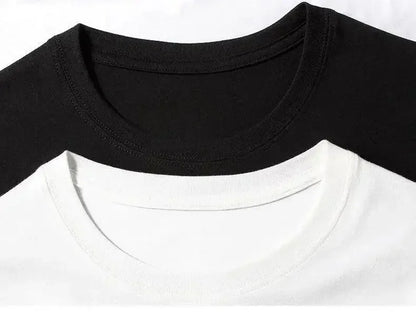 Men T-shirt Printed Tee Plus Size 110-180kg 5XL 6XL 7XL Black T Shirts Round Neck Short Sleeve Oversized Tops Big Size Clothing