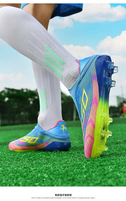 Men Society Soccer Shoes Cleats FG/TF Professional Original Women Football Boots Grass Indoor Training Unisex Non Slip Sneaker