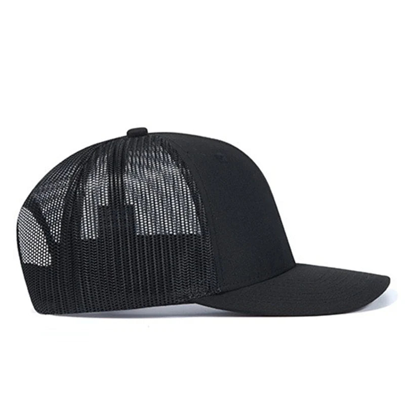 Hot Sale Unisex Cap Slight Curved Brim Style Trucker Hat  Men & Women Casual Outdoor Breathable Summer Cap