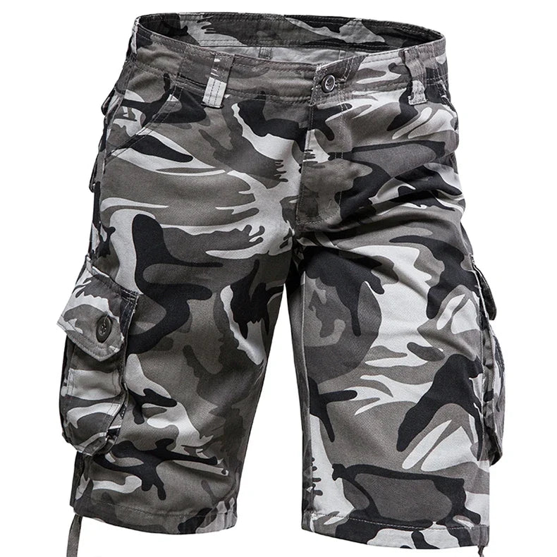 Tactical Cargo Shorts Men Camo Joggers Shorts Casual Outdoor Sports Half Pants Pocket Cotton Breathable Cargo Shorts