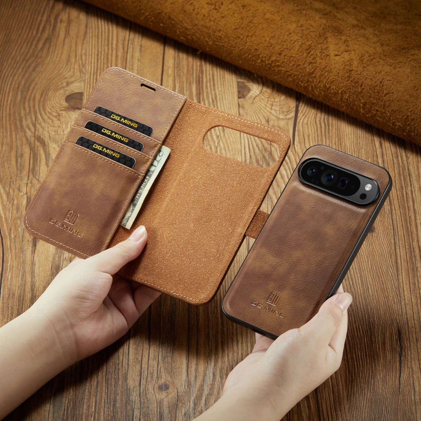 For Google Pixel 6 7 8 9 10 Pro XL/Pixel 5A 6A 7A 8A 9A Magnetic Detachable Cover 2in1 Flip Leather Wallet Phone Case