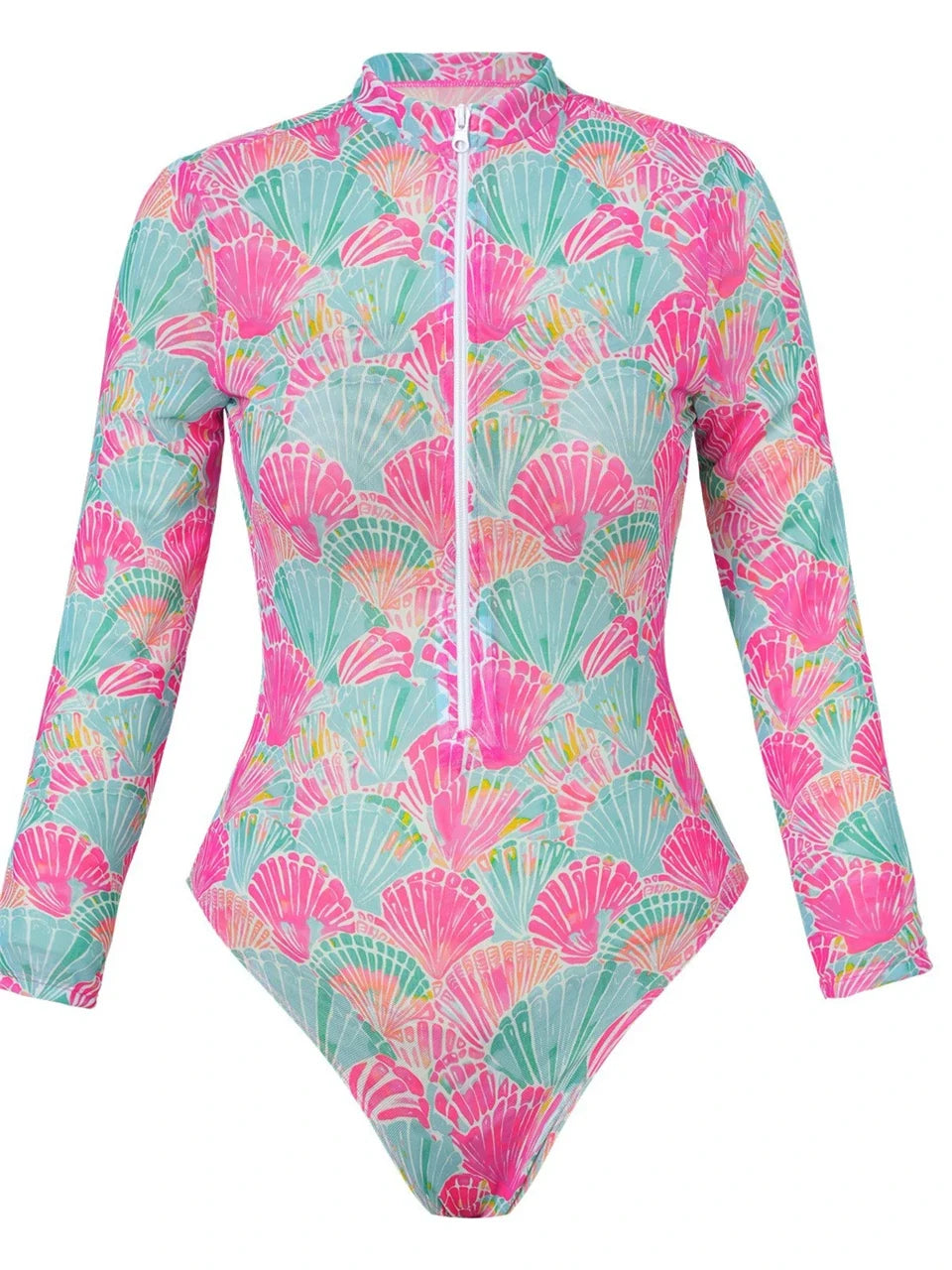 One Piece Sun Protection Swimwear 2026 Women Long Sleeved Print Swimsuit Female Sports Bathers Swimming Bodysuit Beach купальник