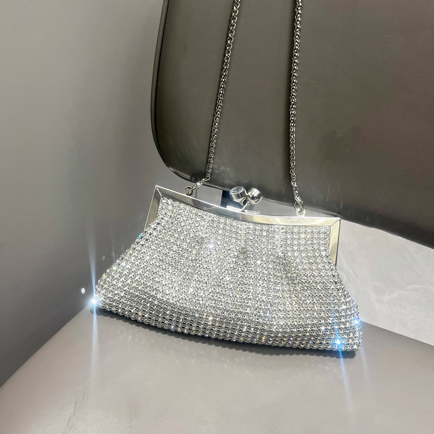 Handle Rhinestones Evening clutch Bag Purses and handbag luxury Designer shiny Crystal Clutch purse bucket bag shoulder bags