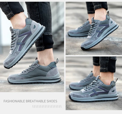 2022 Male Work Boots Indestructible Safety Shoes Men Steel Toe Shoes Puncture-Proof Work Sneakers Male Shoes Adult Work Shoes