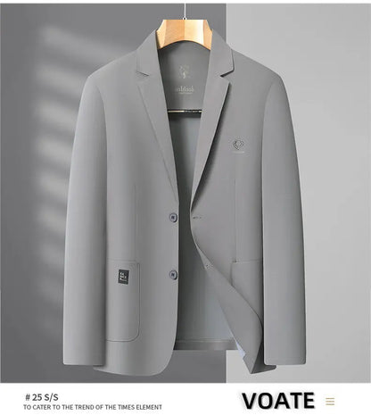 Blazer Summer Men's Casual Fashion Korean-style Business Solid Color Breathable, Lightweight and Sun-protective Clothing Blazer
