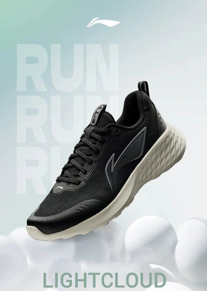 Men's Jogging Shoes LIGHT CLOUD Soft Breathable Running Shoes LiNing Leisure Sports Sneakers ARSV037