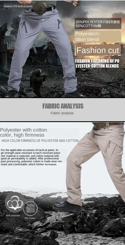 City Military Tactical Pants Men SWAT Combat Army Trousers Men Hiking Hunting Waterproof Wear Resistant Casual Cargo Pants