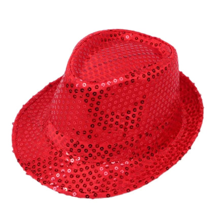 British Top Jazz Hat Bucket Hat Men Women Stage Performance Sequin Hat Shining Christmas Fedoras Party Parent  Hat Hollween