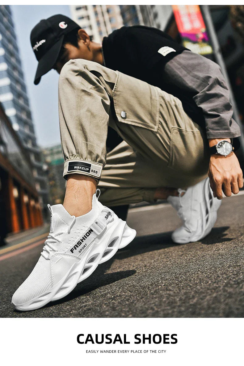 Sneakers Men Mesh Breathable Casual Men Shoes Unisex Light Soft Thick Sole Hole Couple Shoes Athletic Sneakers Women Shoes