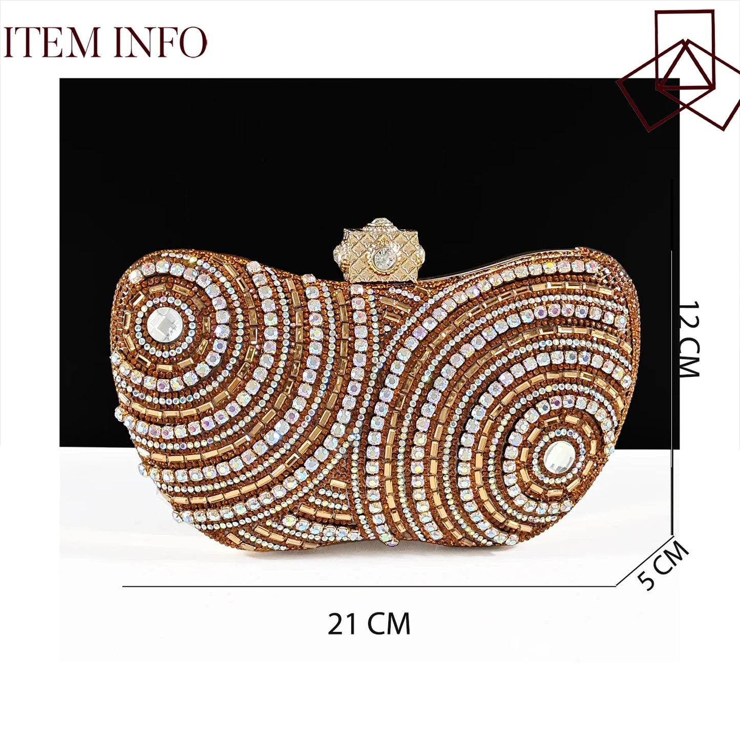 High-end Matching Women's Shoes with Diamond Hard Box Bag Popular in Nigeria Party Women's High Heels