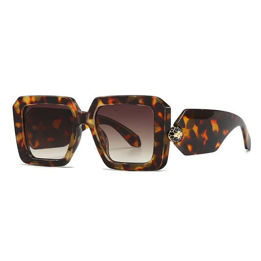 New High-End Classic Luxury Brand Designer Square Sunglasses Women Fashion Vintage Popular Travel Sun Glasses For Female UV400