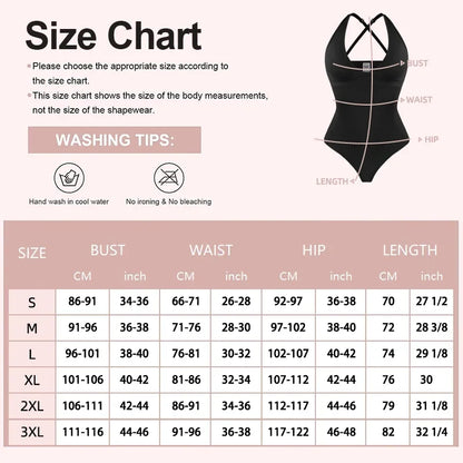 Halter Bodysuit Deep V Camisole Adjustable Strap Shapewear Top Tummy Control Women Sexy Thong Body Shaper Seamless Fajas 2025