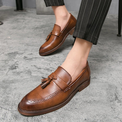 Spring Autumn New Men's Genuine Leather Casual Shoes Outdoor Work Shoes Office Dress Shoes Men's Wedding Shoes Free Delivery
