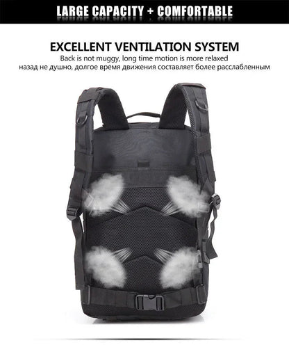 45L Man Tactical Backpacks Outdoor Traveling Bags Outdoor 3P School Pack EDC Molle Pack For Trekking Hunting Bag
