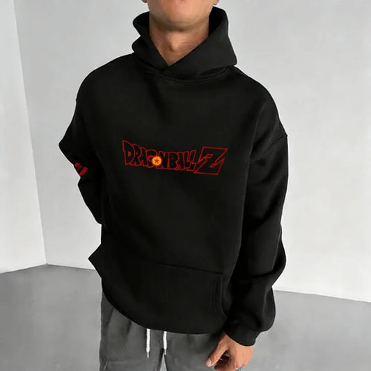 DRAGON BALL Men's Hoodie Sweatshirt Vegeta Japanese Anime Spring Autumn and Winter Boys Trend Long-sleeved Parent-child Outfit