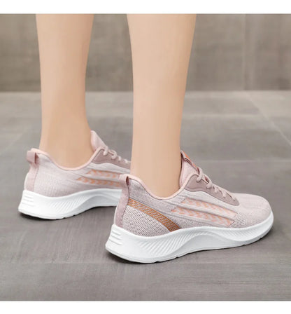 Women's Breathable Mesh Sneakers Platform Sole Korean Style Spring Casual Sports Shoe Plus Size Orthopedic  Height Walking Shoes