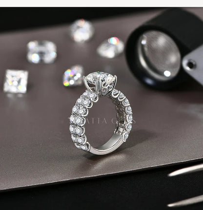 Luxury Cushion Cut 10*8mm Moissanite Diamond  Rings For  Women S925 Sterling Silver Engagement Jewelry Gift Top Quality