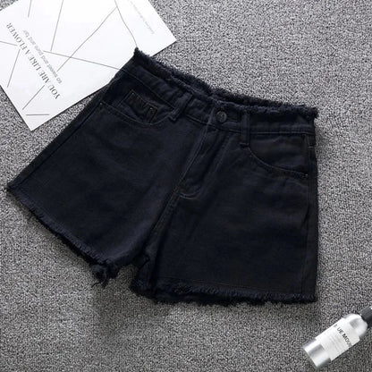 2026 New Summer Shorts Women Jeans High-waisted Denim Short Pants Female Rough-selvedge Outside Casual Sports Shorts Loose Jeans
