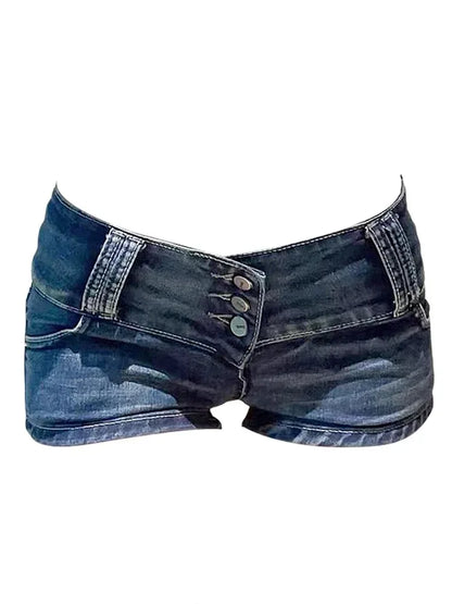 Y2k Vintage Streetwear Cargo Denim Shorts Women American Retro Harajuku Solid Loose Jeans Casual Pocket 2026 Summer Chic