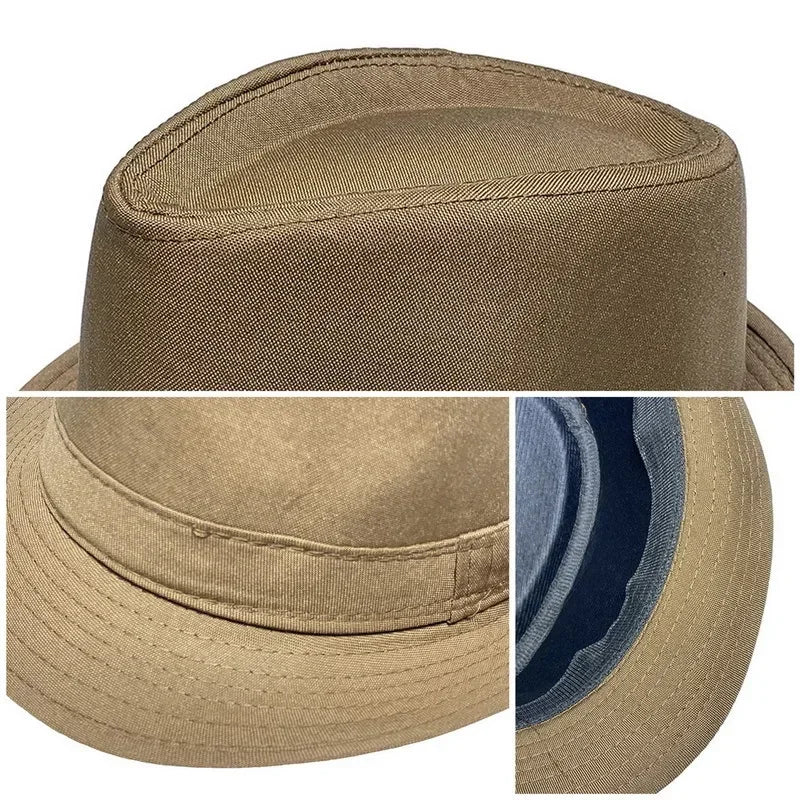 Summer Solid Bright Color Sun Hat British Jazz Hat Top Hat Men's Top Hat Winter Middle-aged and Elderly Jazz Warm Hat Fedora Hat