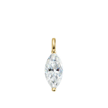 3CT 7*14MM Marquise Cut Moissanite Necklace for Women Solitaire Pendant Sparkling Chain Lab Diamond Pure 925 Jewelry