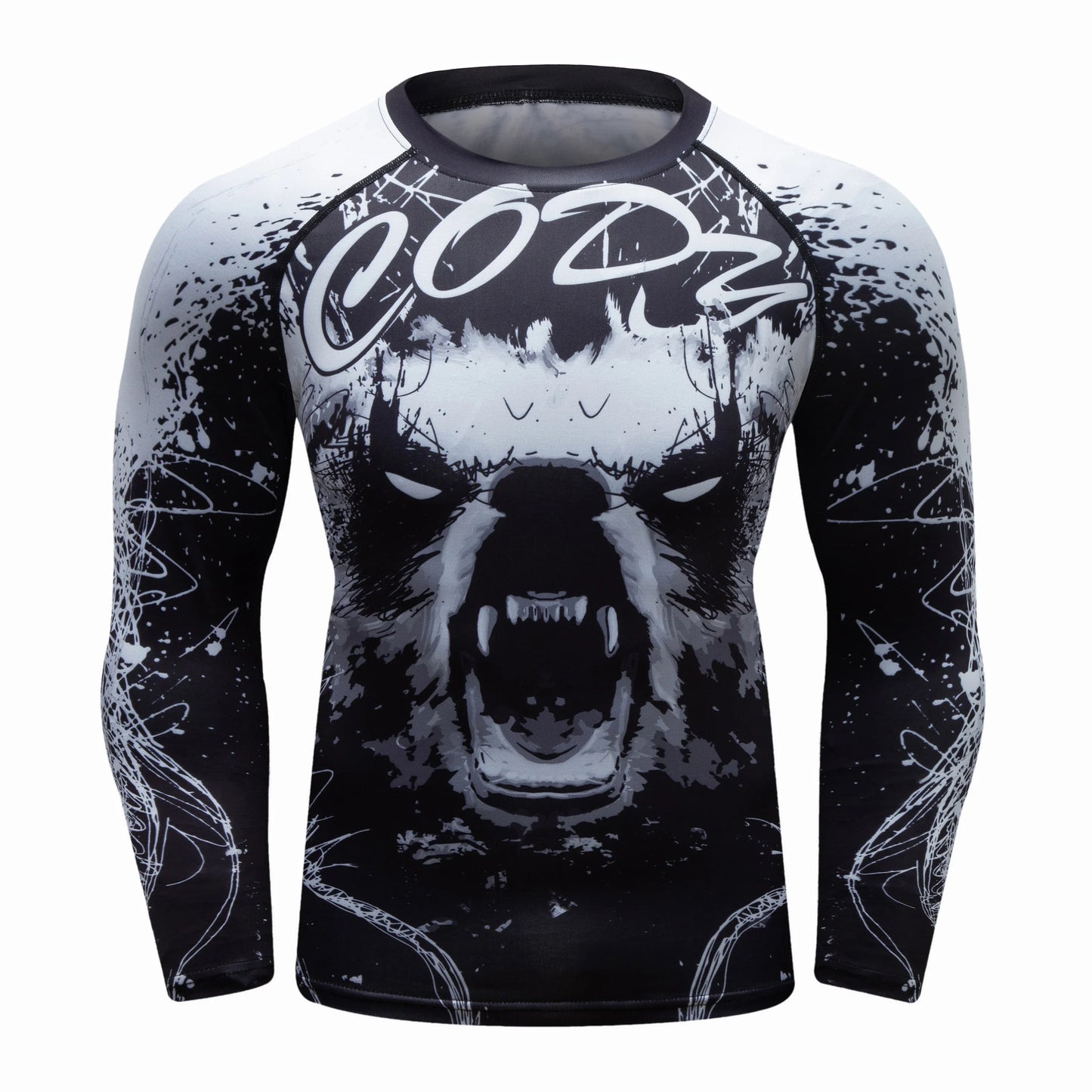 Men's Jiu Jitsu Kimono Rashguard MMA T-shirt Animal Print Compression Shirts Sport Tops Bjj Kickboxing Muay Thai Sport Boxing