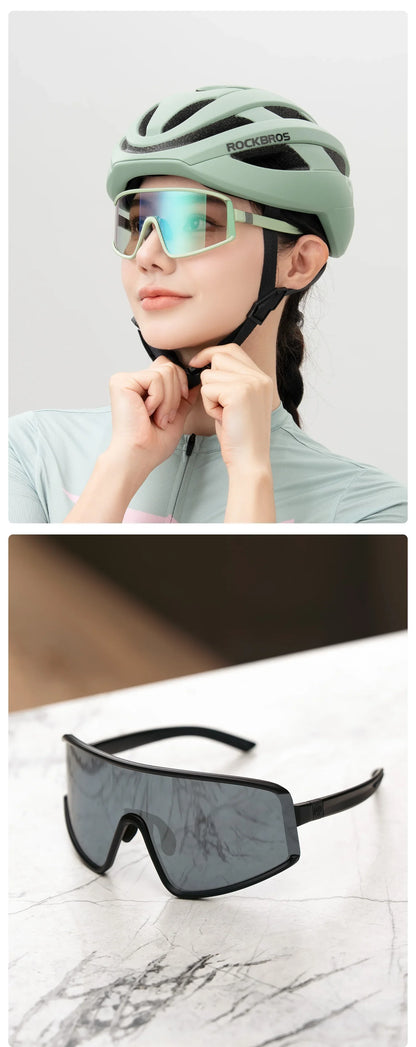 Outdoor Cycling Sunglasses Polarized UV400 Driving Eyewear Bicycle Goggles Non-slip Anti-fog Photochromic Glasses