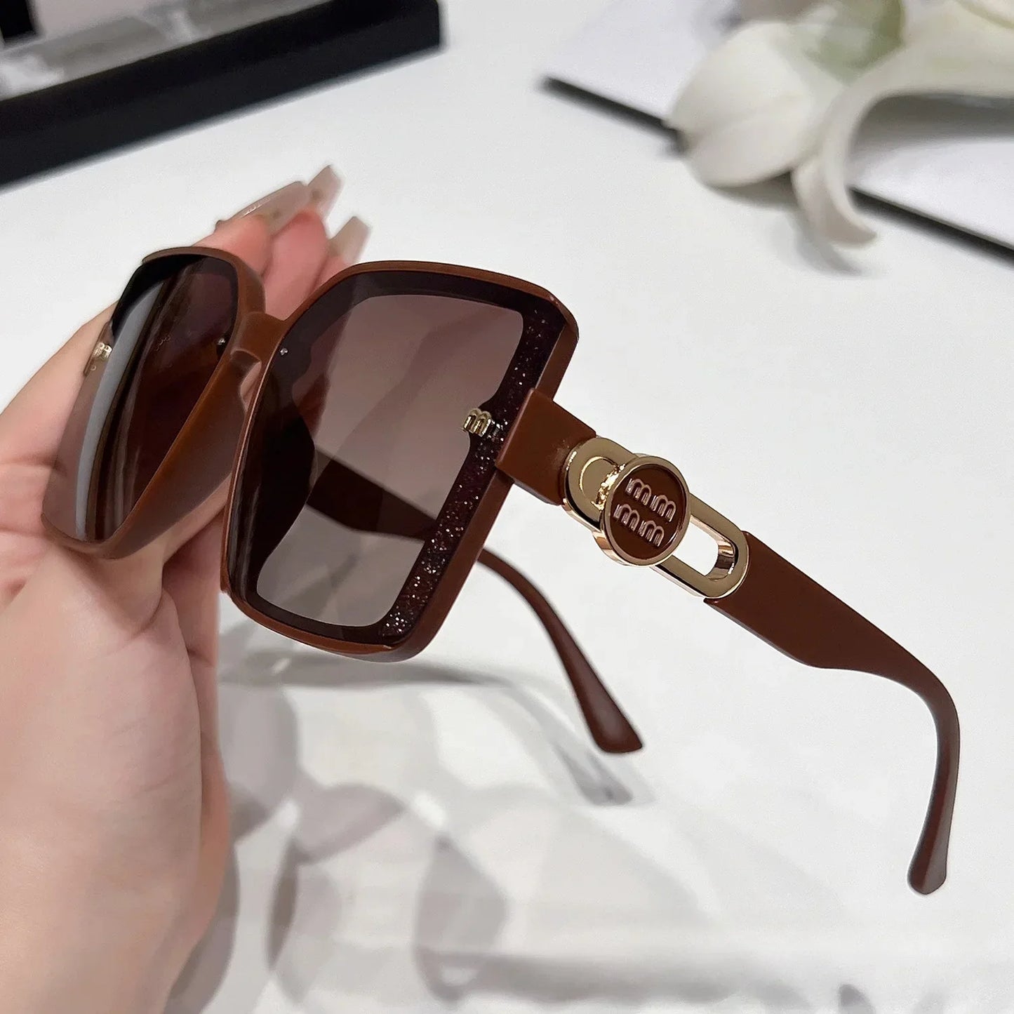 New High Quality Fashion Polarized Sunglasses Women  Vintage Square Sun Glasses Female Ladies Gafas De Sol UV400 Glasses Men