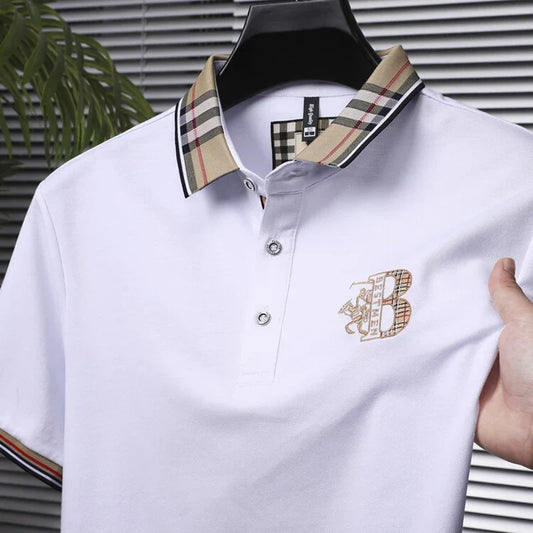 Luxury brand short sleeve men's polo shirt hot selling in summer classic embroidery high-end breathable cotton golf top T-shirt