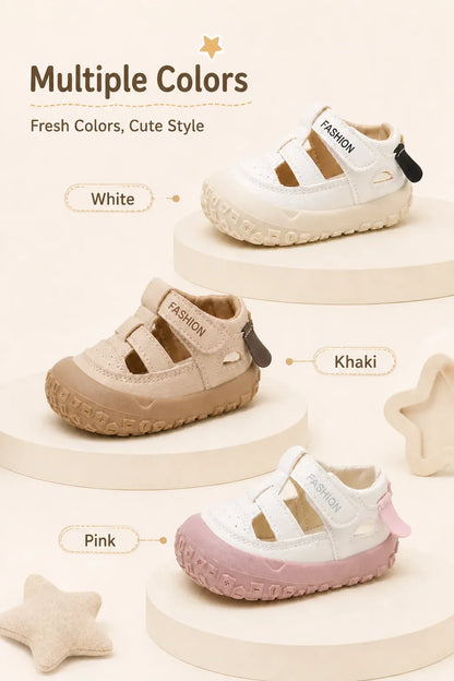 PU Leather Summer Sandals For Children Cute Dog Boy's Girl's Sandals Anti-slippery Ergonomics Barefoot Sandals For Children
