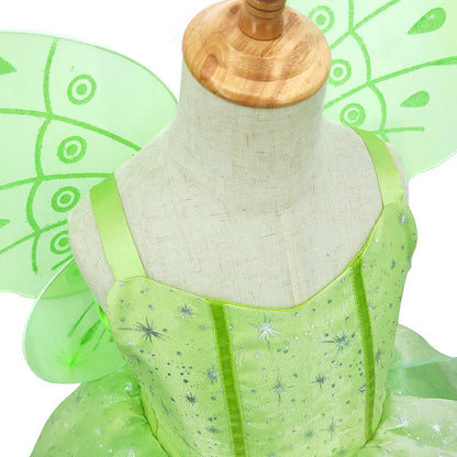 Girls Tinkerbell Fairy Dresses LED Light Up for Girls Costume Kids Cosplay Flower Fairy Princess Clothes Christmas Party Outfit