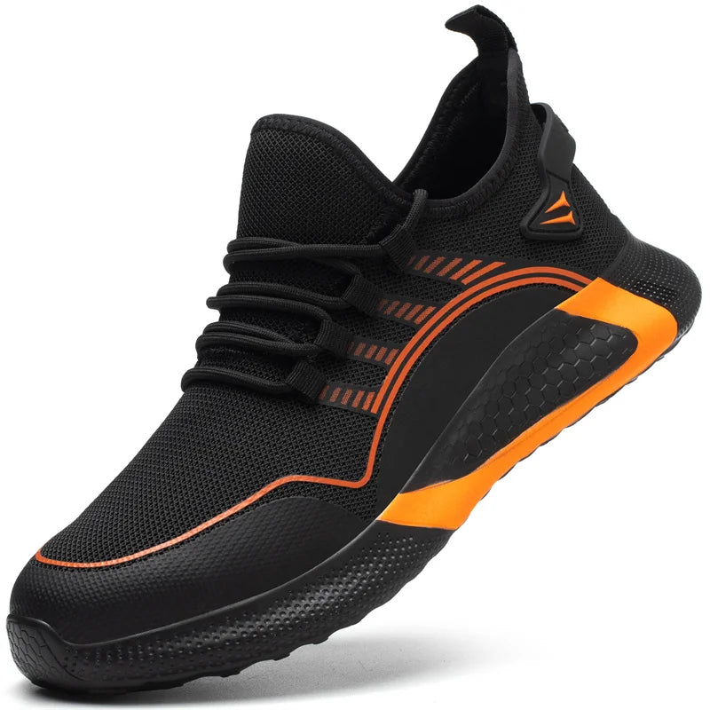 light safety shoes man 48 comfortable work shoes for men anti puncture work boots for construction steel toe safety man sneakers